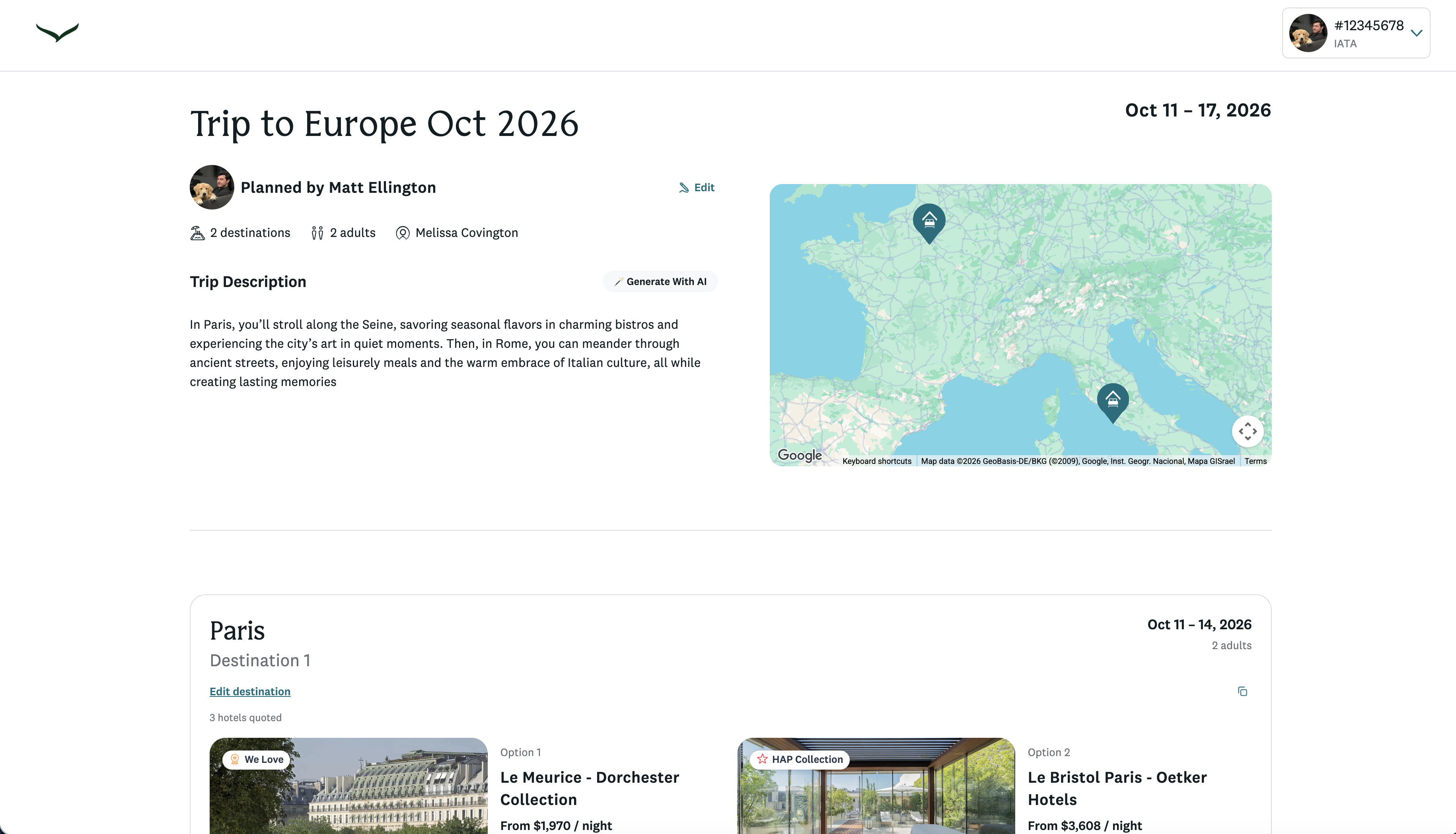 Quote view — desktop app screenshot