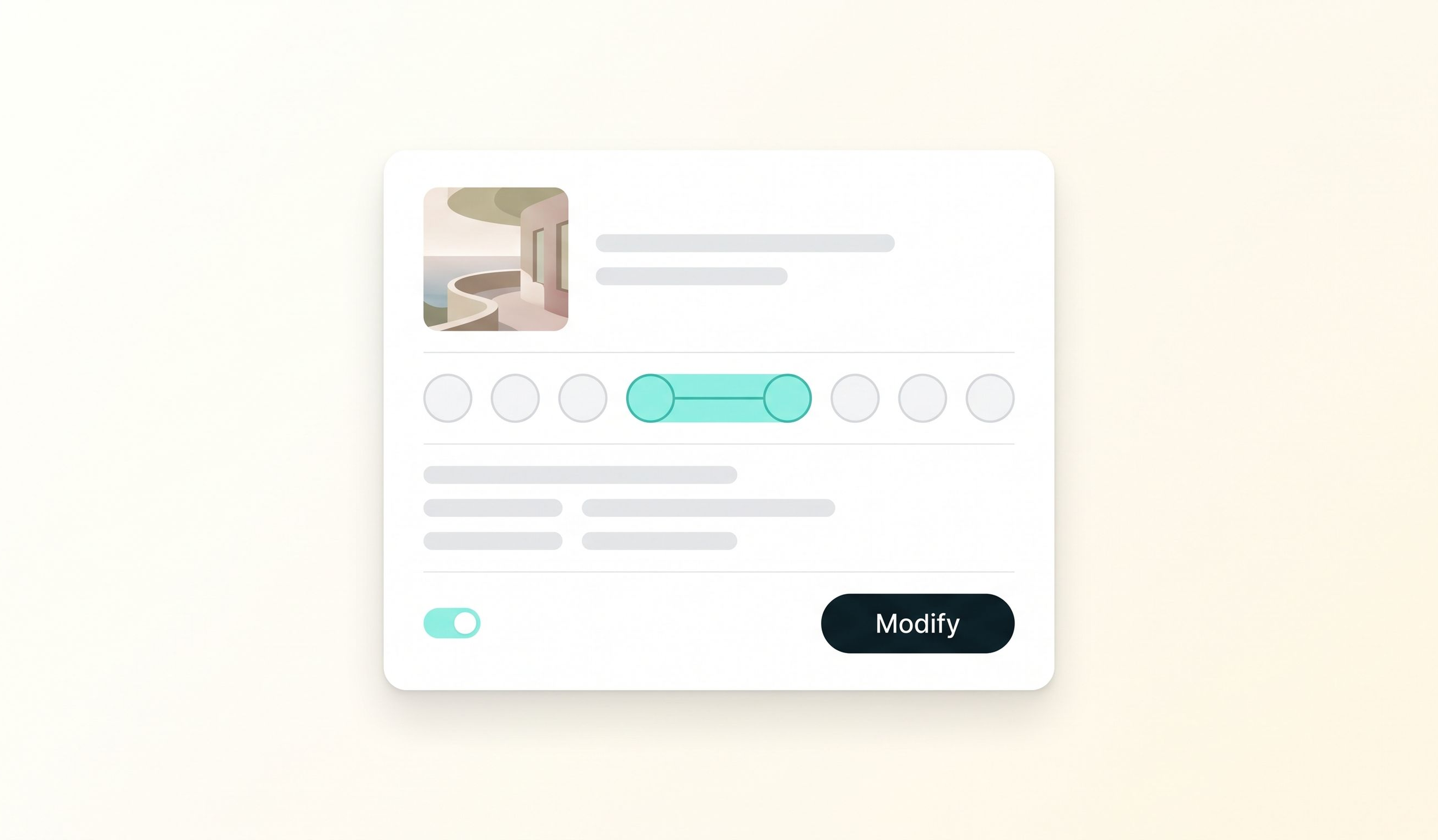 A client managing their reservation in the portal