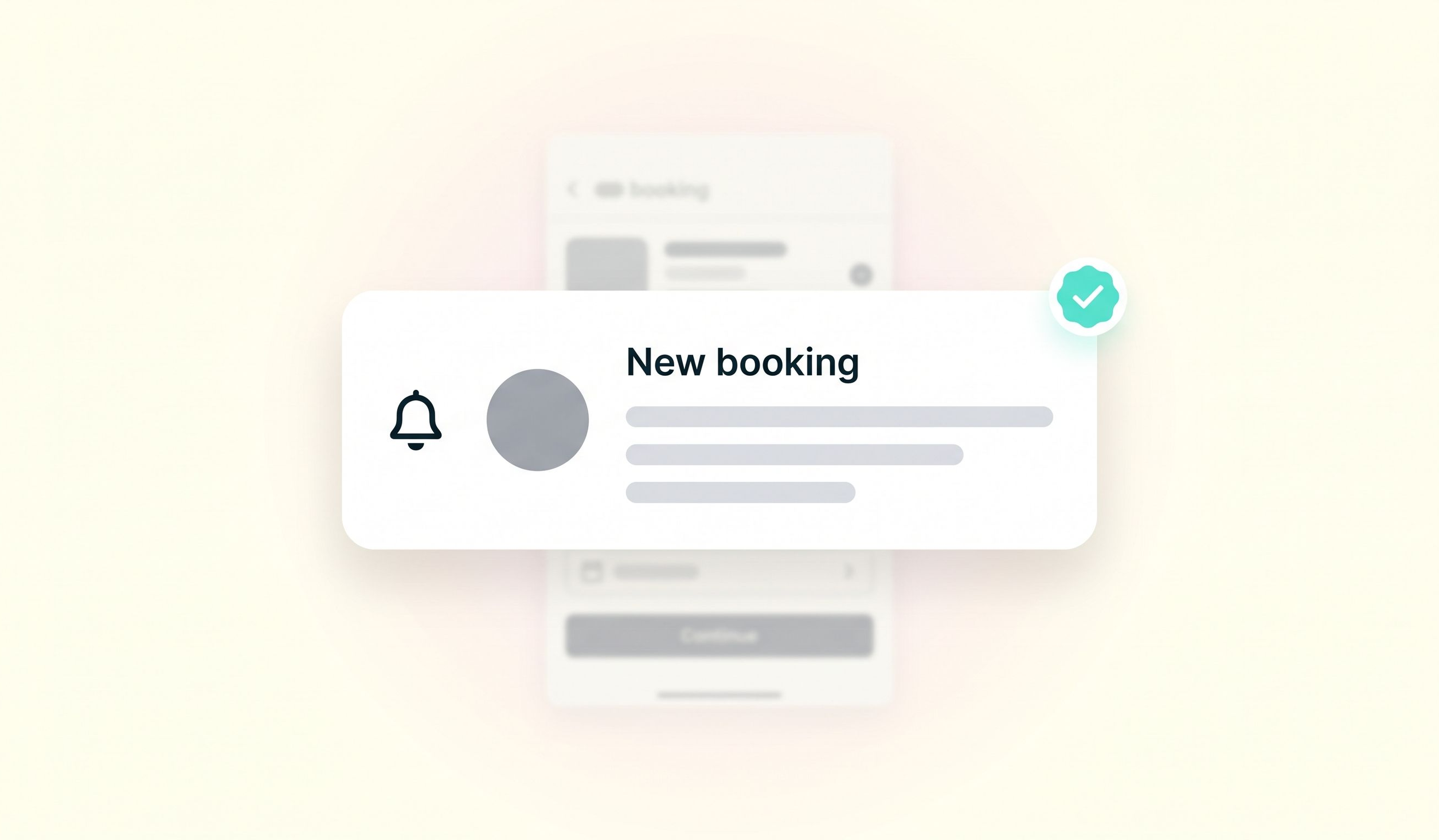 The advisor's notification for a new client booking