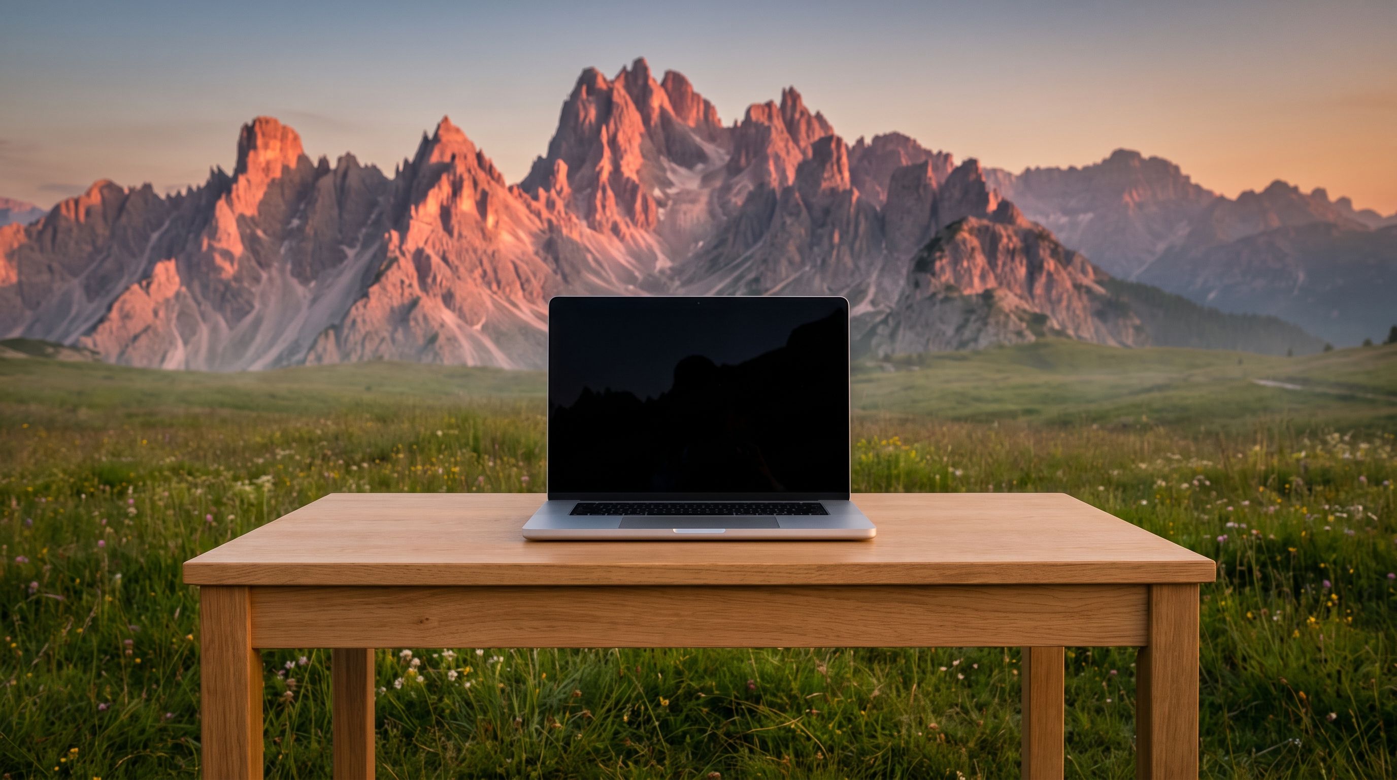 The desk where the work happens